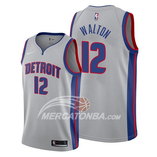 Maglia Detroit Pistons Derrick Walton Statement 2019-20 Grigio